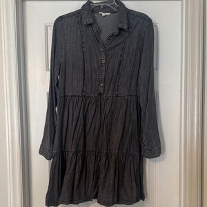 Easel Black Long Sleeve Dress